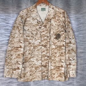 SAND DESERT DIGI CAMO MARINE CAMOUFLAGE TAN & BROWN MENS JACKET MEDIUM